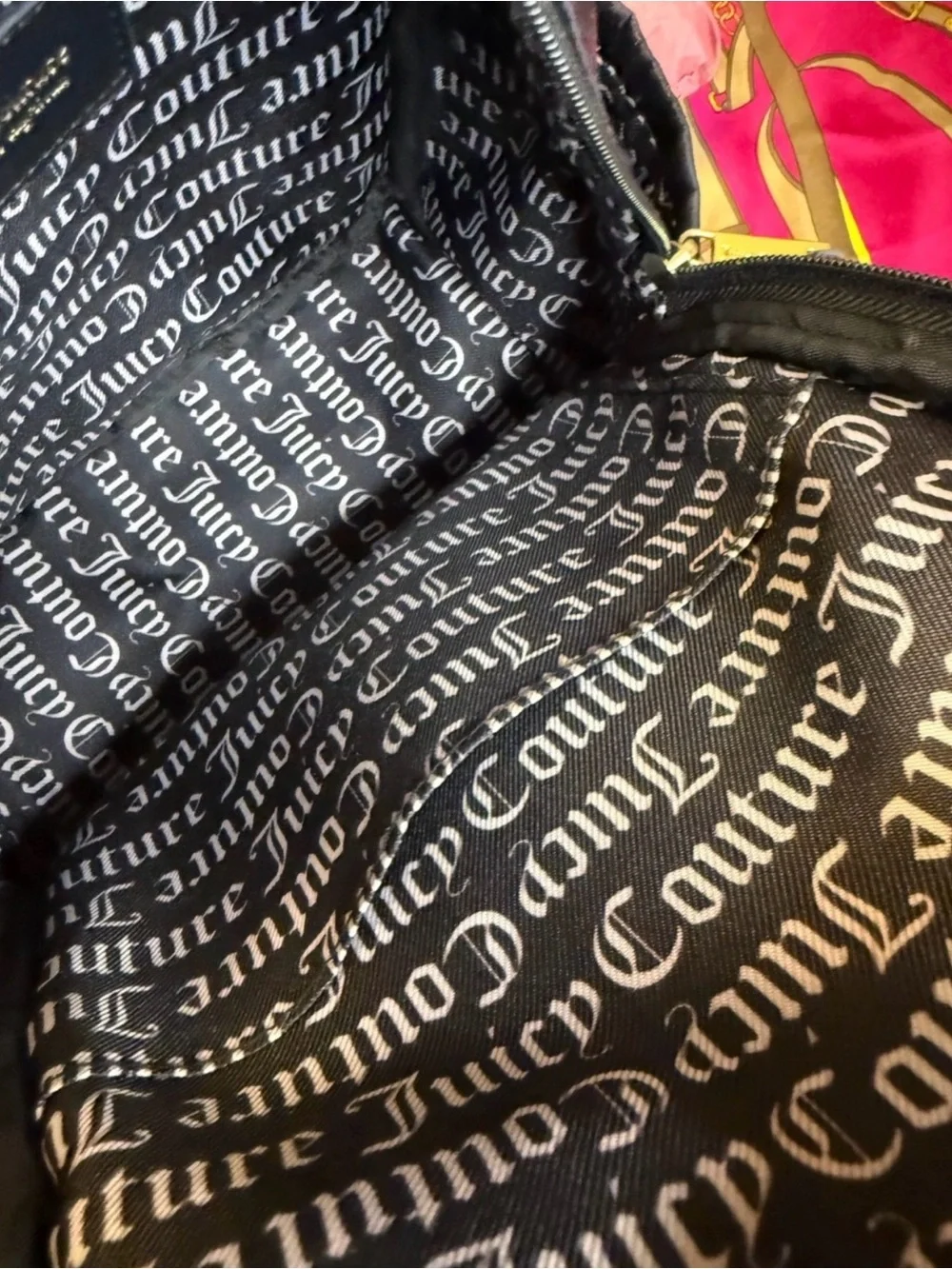 Juicy Couture Ransom Note Metallic Logo Gothic Mini Backpack - LIKE NEW